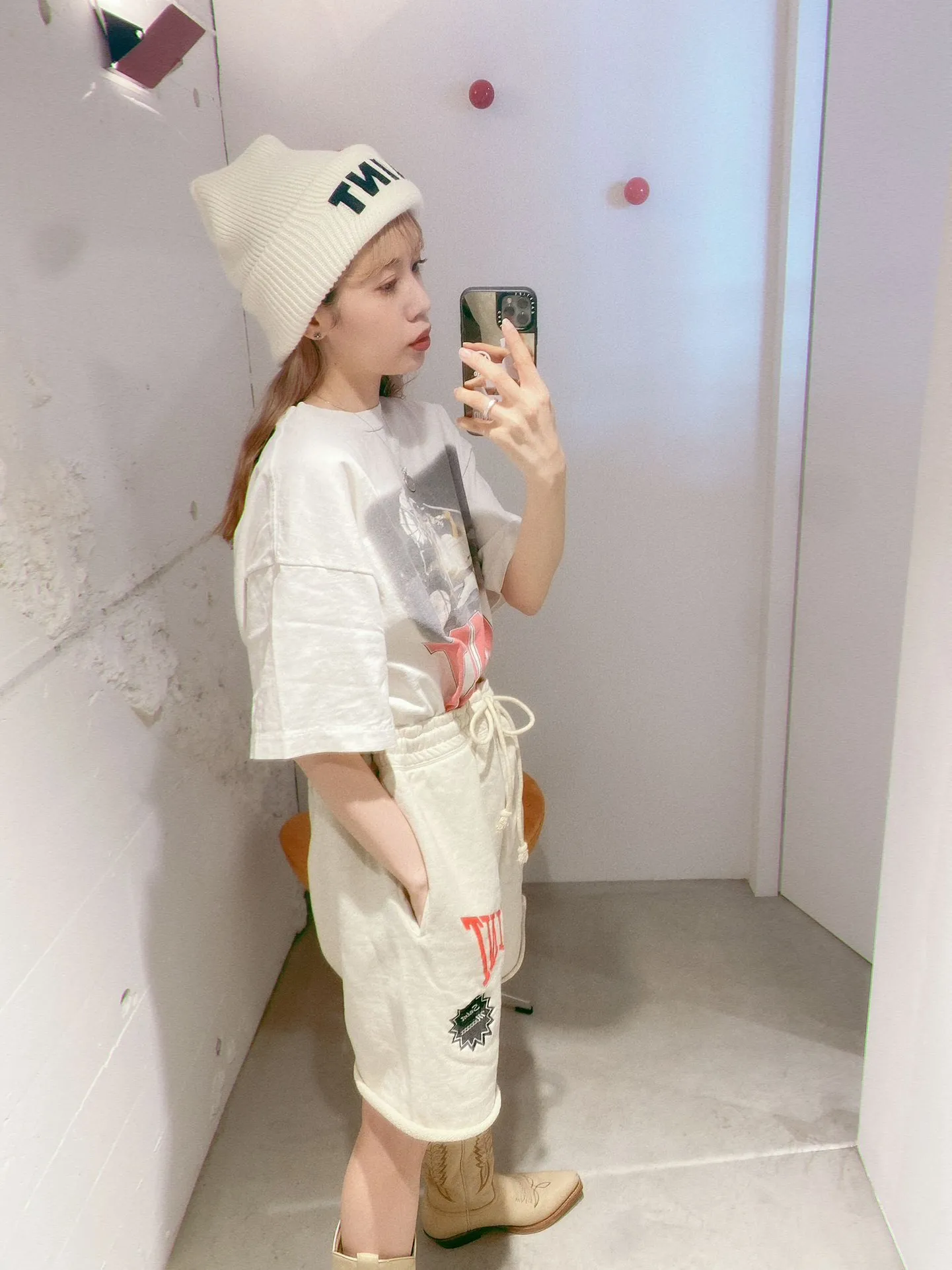SAINT Mxxxxxx 'SAINT' SWEAT SHORTS/GRY/BLK embroidered SAINT LOGO basic shorts, distressed gray/washed black S-XL, four needles and six threads throughout, produced by a major domestic factory, imported Tajima machine embroidery, washed and distressed, original version